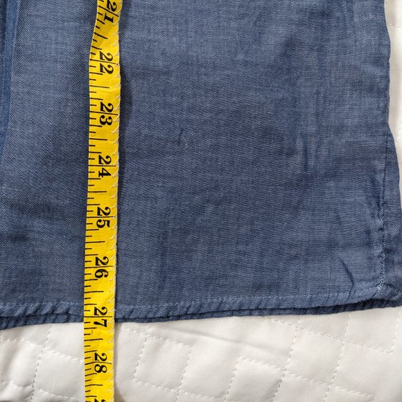 NWOT ZARA Oversize Chambray Top w/ Tassels & Balloon Sleeves, Size XS - Picture 5 of 10